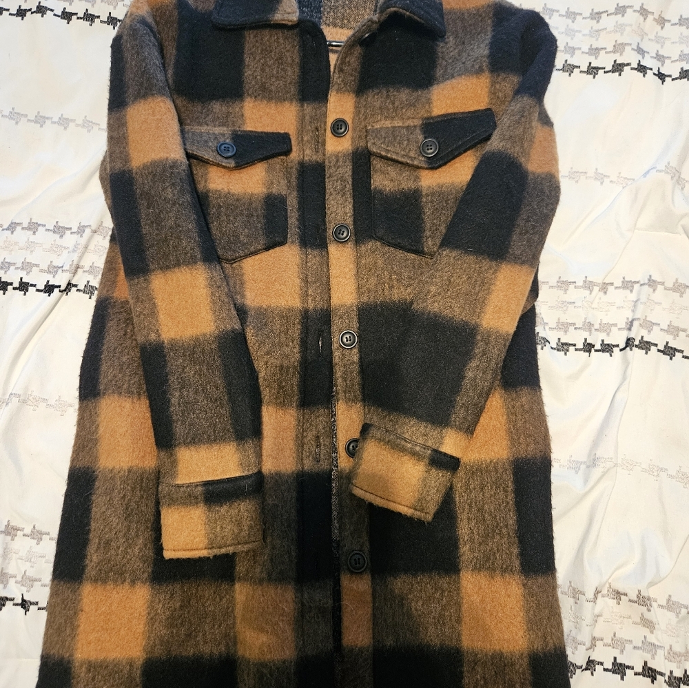 Flannel peacoat